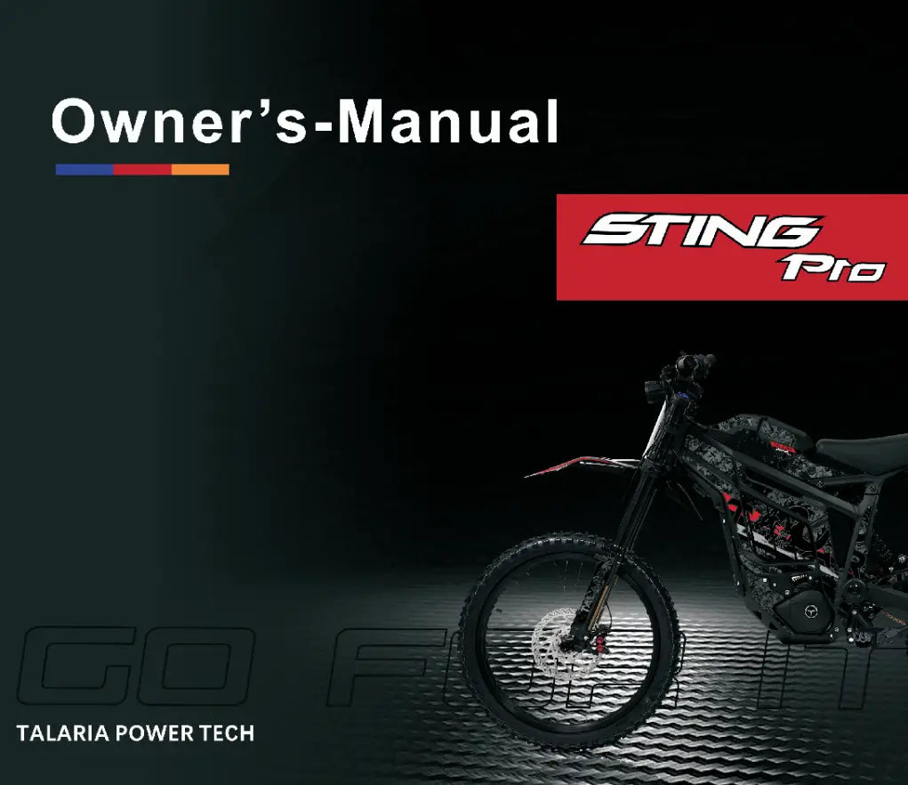 Talaria Sting Pro user manual