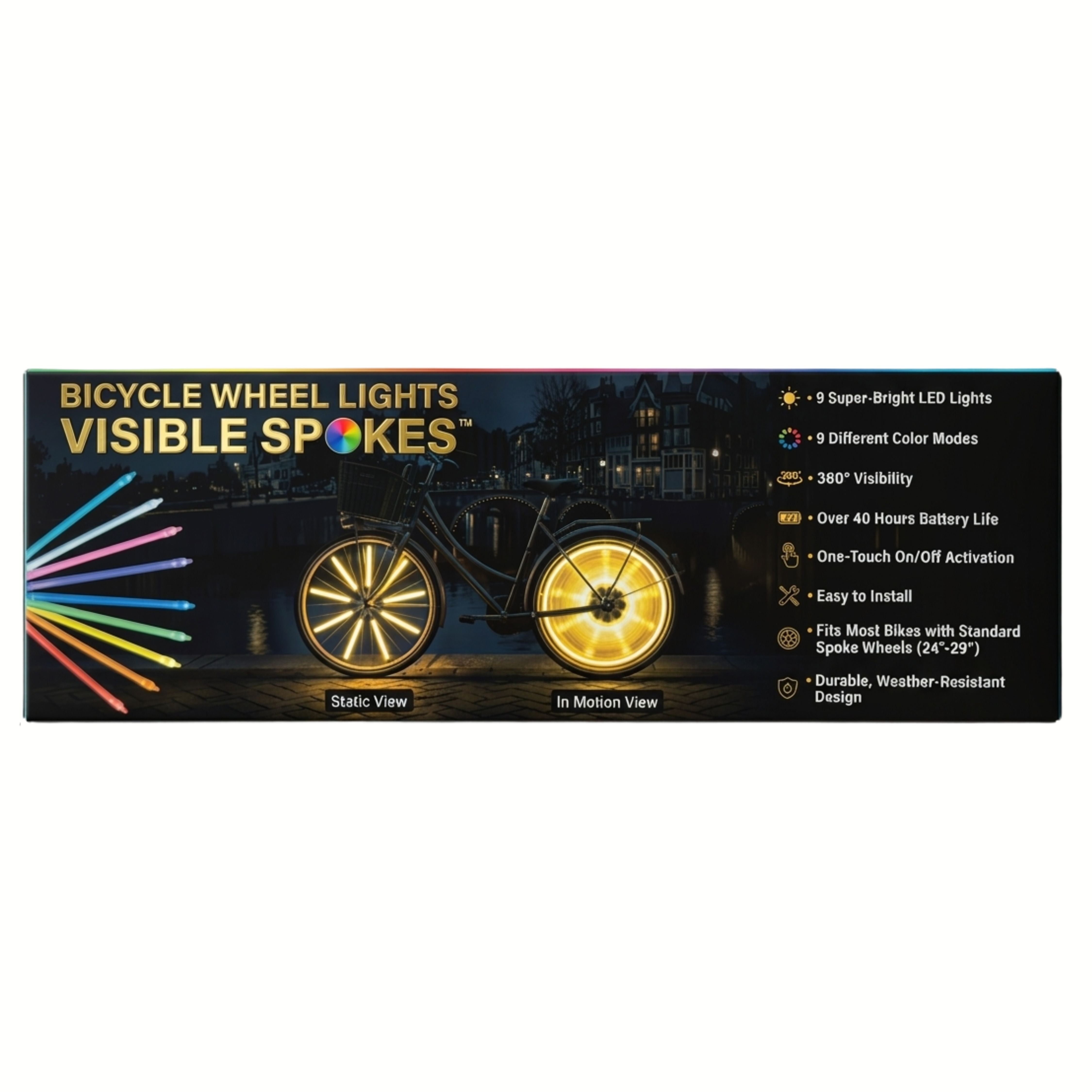 Bicycle Wheel Lights Visible Spokes