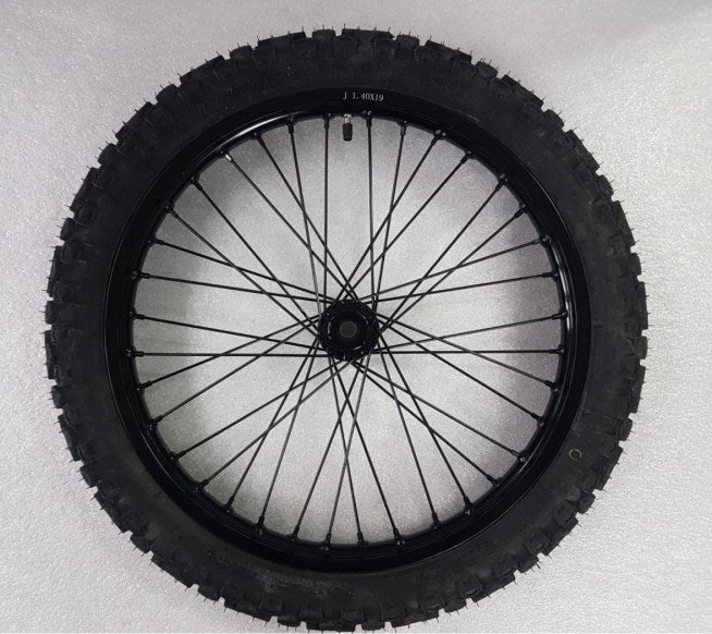 Front wheel 19" moto with tube and tire