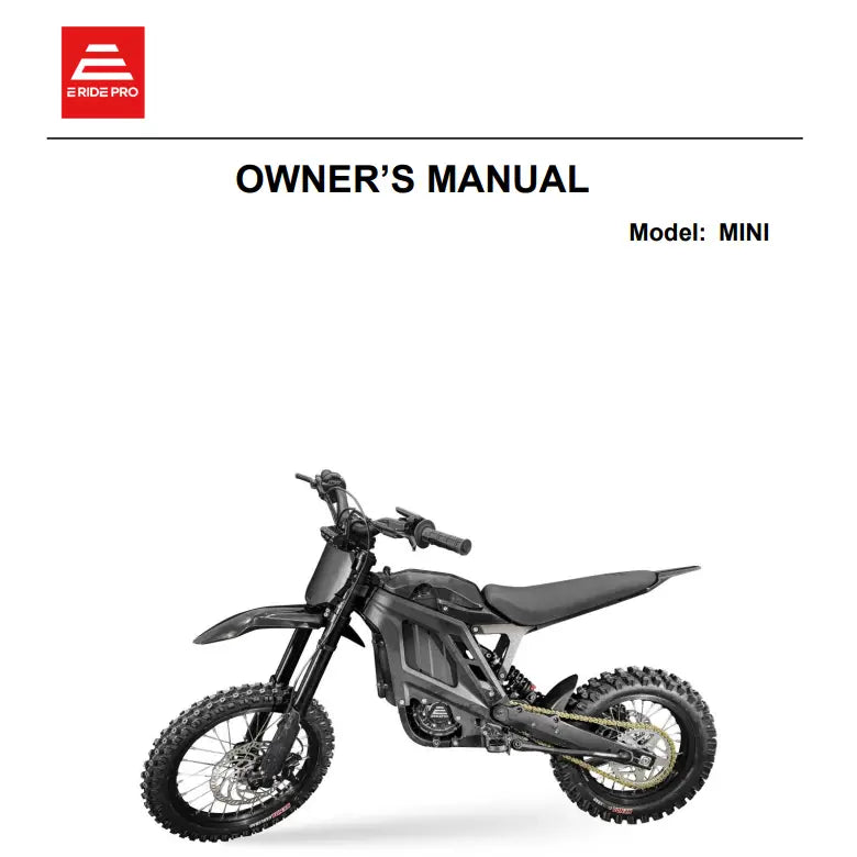 E Ride Pro Mini user manual