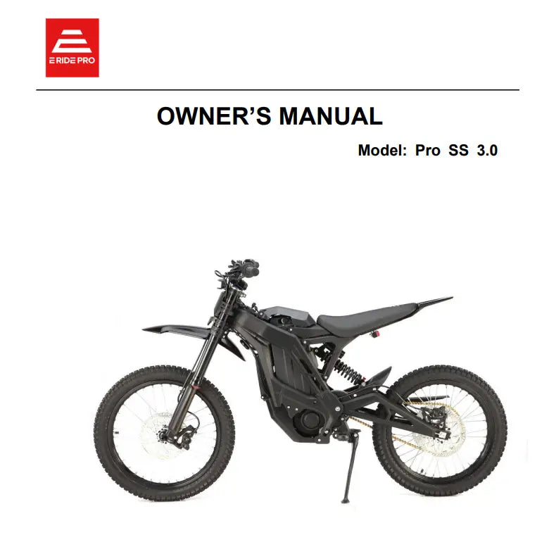 E Ride Pro SS 3.0 user manual